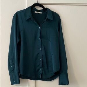 Green Abercrombie Button-Up Shirt